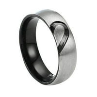 Pribor veličine čelika i pola prstena breskve parovi od nehrđajućeg čelika u obliku srca Američki čelik europski