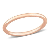 Jednostavni zaručnički prsten od ružičastog zlata od 14 karata za žene