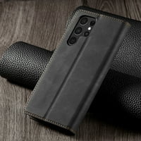 DTECK futrola za Samsung Galaxy S Ultra, kožne karatne karata otporne na udarce hibridne gumene gumene poklopce