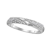 Čvrsto 10k bijelo zlato njegov i njezin okrugli dijamantski klaster koji odgovara par tri prstena svadbeni zaručnički