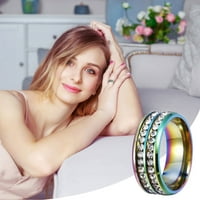 Ženski modni dvostruki dijamant modni Kreativni ženski prstenovi nakit hipoalergenski prstenovi za muškarce Žene