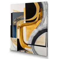 DesignArt glam zlatni i crni izraz IV platna zidna umjetnost