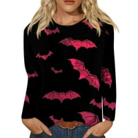 Novi dolasci majica s dugim rukavima za žene casual puloveri ženski grafički tiskani ženski vrhovi s okruglim