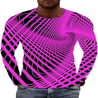 Muške majice s okruglim vratom majica dugih rukava sportski casual pulover osnovna majica s digitalnim printom