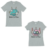 Bibib-Bee Main, odgovarajuće majice za parove, Sivi slatki poklon za godišnjicu