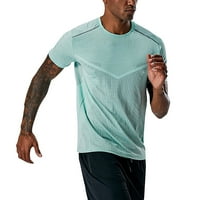 Muška majica s tiskanom sportskom majicom ispod trendi rastezljive sportske odjeće za fitness zelena