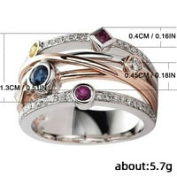 Pgeraug Pokloni za žene prekrasni cvjetni bakreni prsten nakit Veličina 6- Prekrasan prsten nakit bakreni prsten