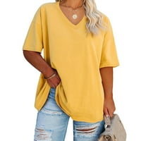 Ženske ljetne labave udobne majice kratkih rukava Plus veličine