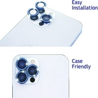 Futrola za objektiv za iPhone Pro MA, [pakiranje] Dijamantski sjajni poklopac prstena krug protiv ogrebotina za