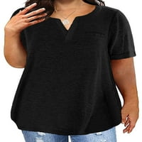 Ležerna široka majica s kratkim rukavima za žene, ljetni pulover s izrezom u obliku slova A, majica