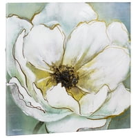 Kristalna umjetnost magnolija cvijeće prijelazno cvjetno omotano platno slikanje zidne umjetnosti, neradano, bijelo